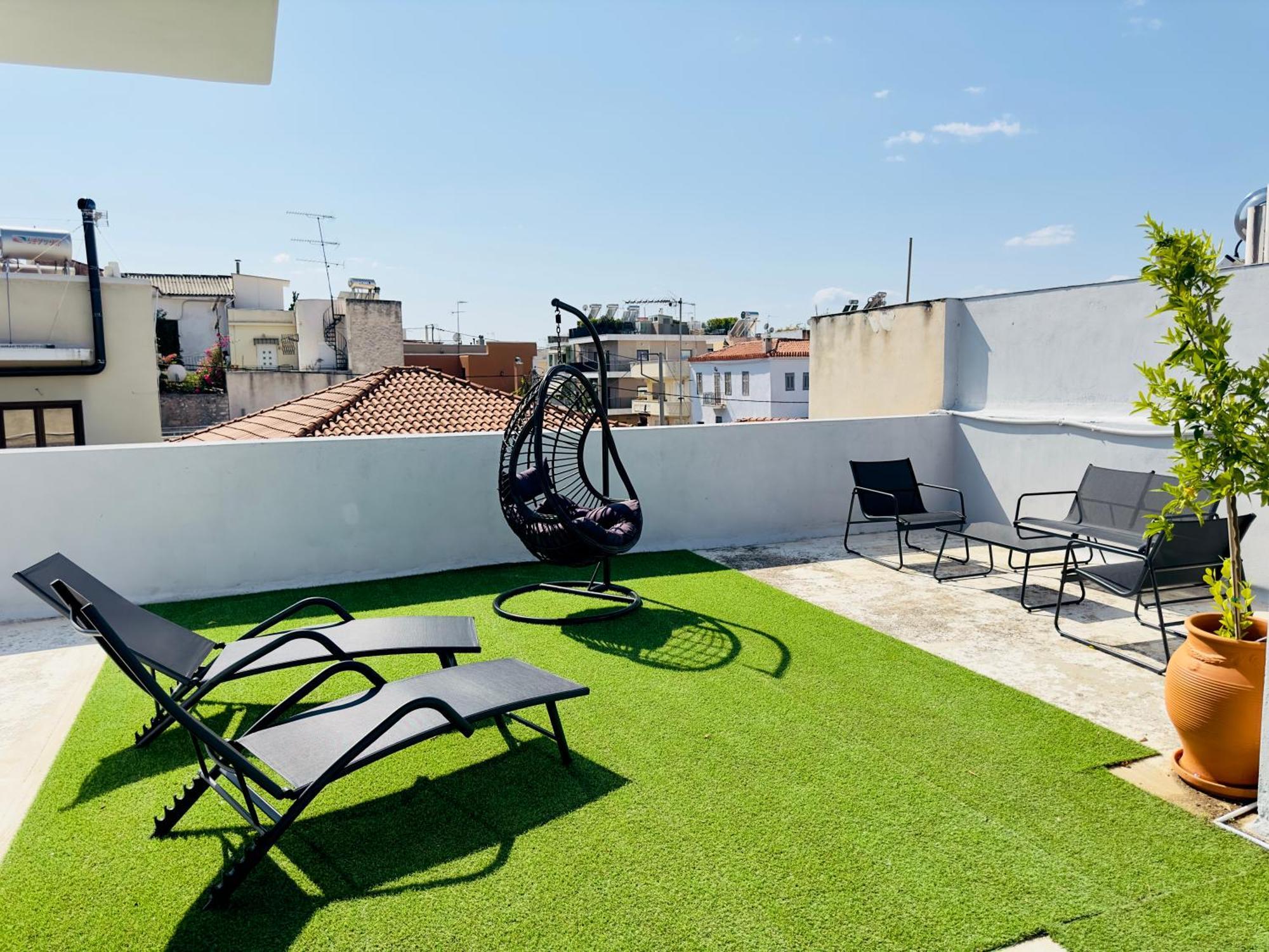 Yuna Penthouse, 100Sqm Private Rooftop Terrasse, Acropolis By Foot Athen Exterior foto