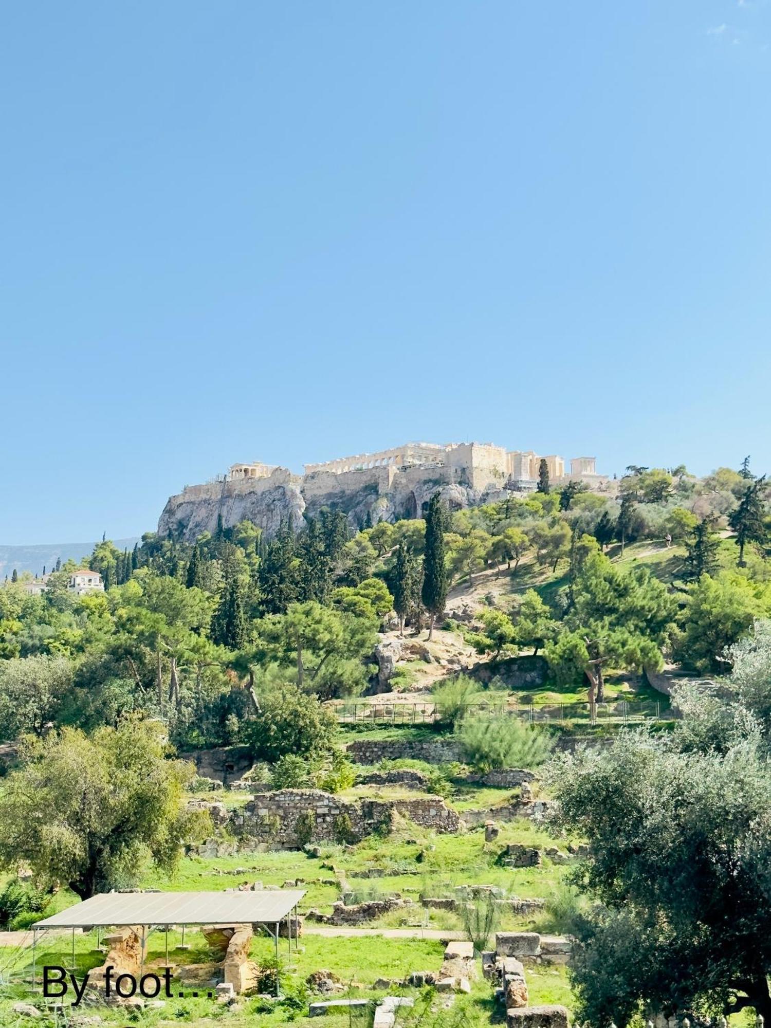 Yuna Penthouse, 100Sqm Private Rooftop Terrasse, Acropolis By Foot Athen Exterior foto